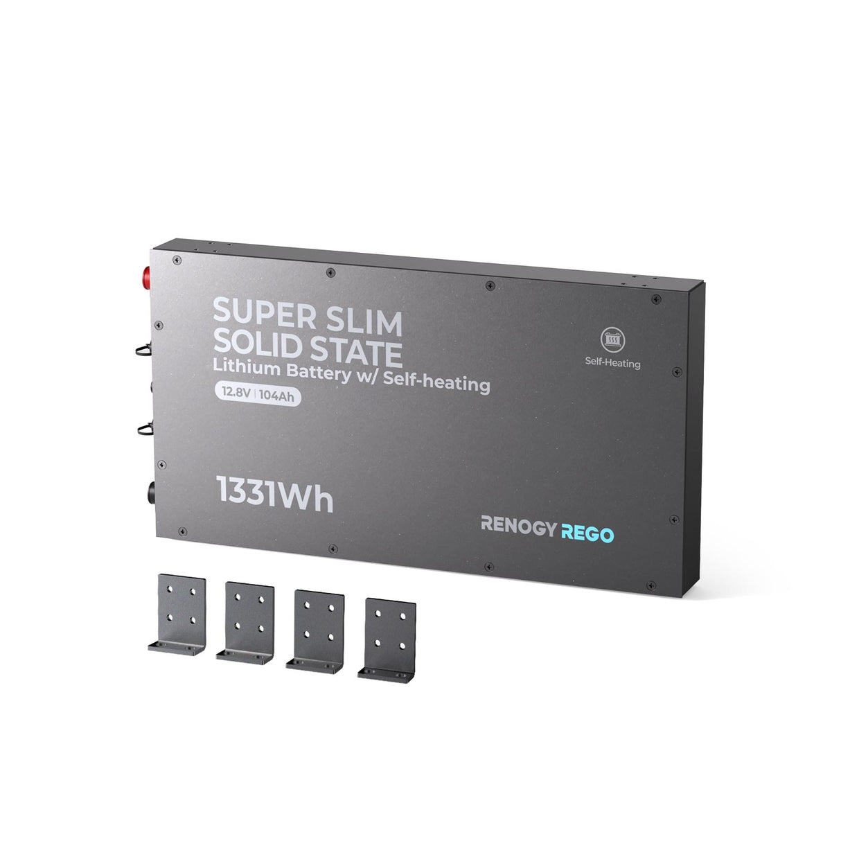 12.8V 104Ah Super Slim Slimline Lithium Iron Phosphate Battery | Rego Series