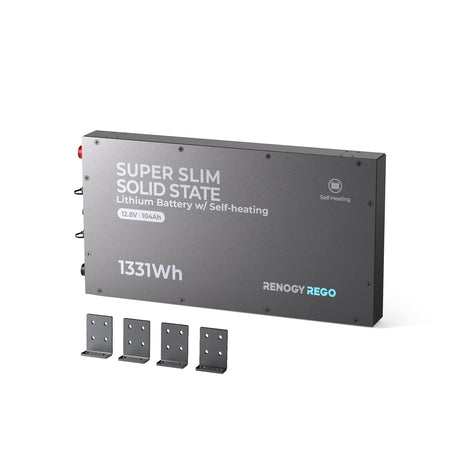 12.8V 104Ah Super Slim Slimline Lithium Iron Phosphate Battery | Rego Series