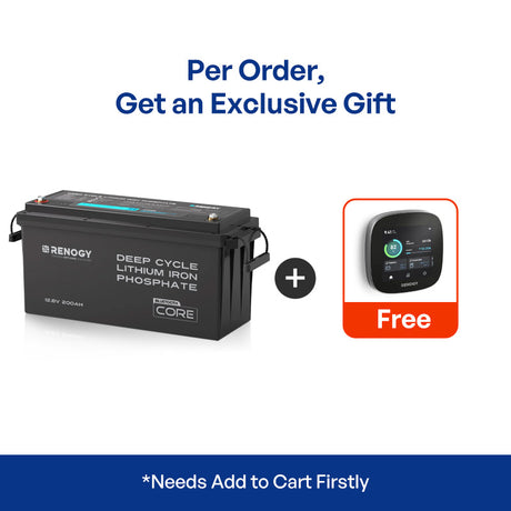 Renogy Core - 12V 200Ah Lithium Iron Phosphate Battery w/ Bluetooth