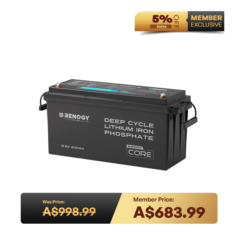 Renogy Core - 12V 200Ah Lithium Iron Phosphate Battery w/ Bluetooth