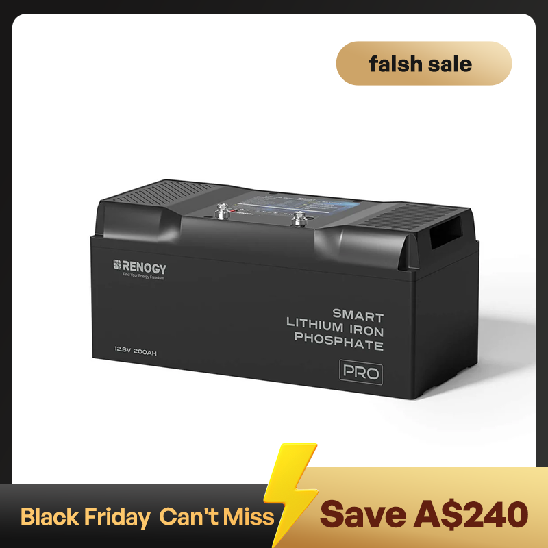 12V 200Ah Pro Deep Cycle Lithium Iron Phosphate Battery w/Bluetooth & Self-heating Function