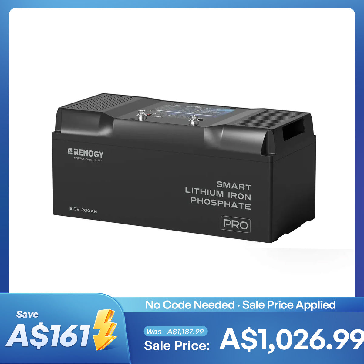 12V 200Ah Lithium Iron Phosphate Battery with Bluetooth & Self-Heating Function | Pro Series