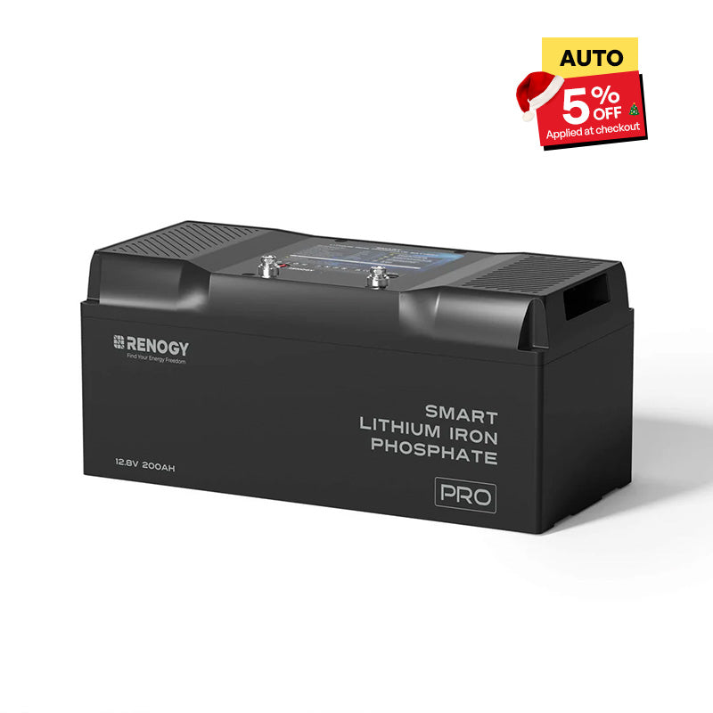 12V 200Ah Pro Deep Cycle Lithium Iron Phosphate Battery w/Bluetooth & Self-heating Function