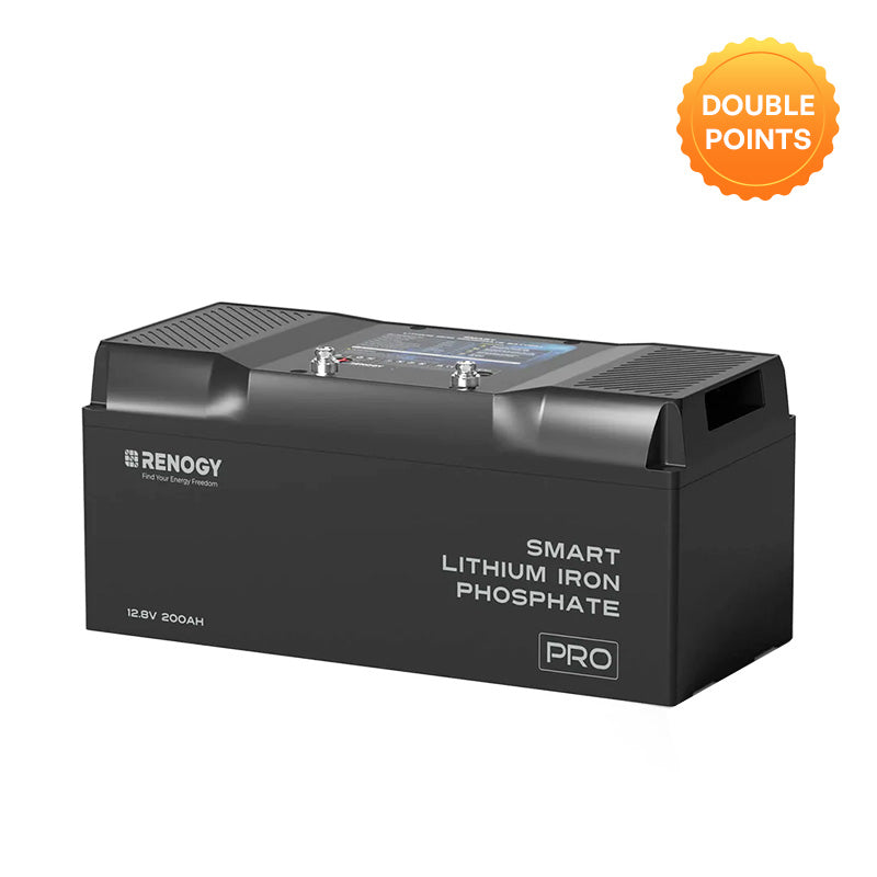 12V 200Ah Pro Deep Cycle Lithium Iron Phosphate Battery w/Bluetooth & Self-heating Function