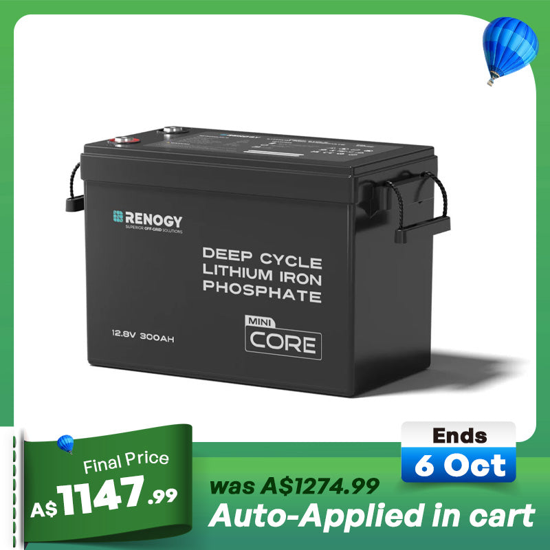 Renogy Core Mini 12.8V 300Ah Lithium Iron Phosphate Battery w/ Low-Temperature Protection