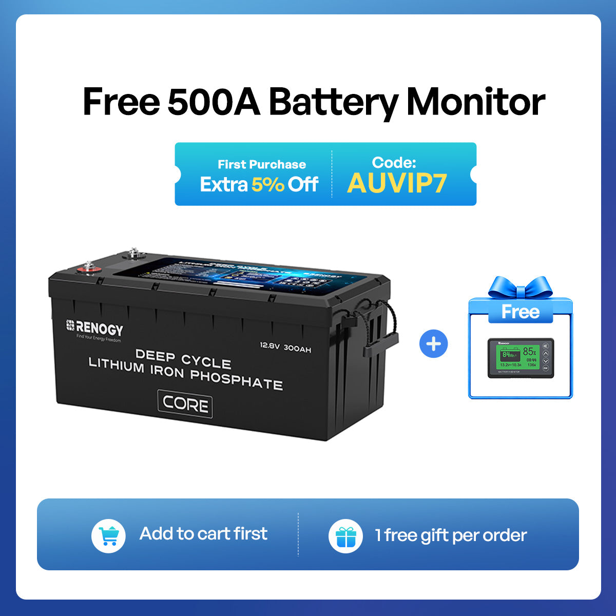 12V 300Ah Core Series Deep Cycle Lithium Iron Phosphate Battery w/Self-Heating | Core Series