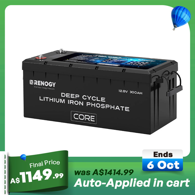12V 300Ah Core Series Deep Cycle Lithium Iron Phosphate Battery w/Self-Heating