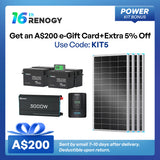 Renogy 10.24kWh Off-Grid Power Kit | 3000W Inverter, 60A MPPT