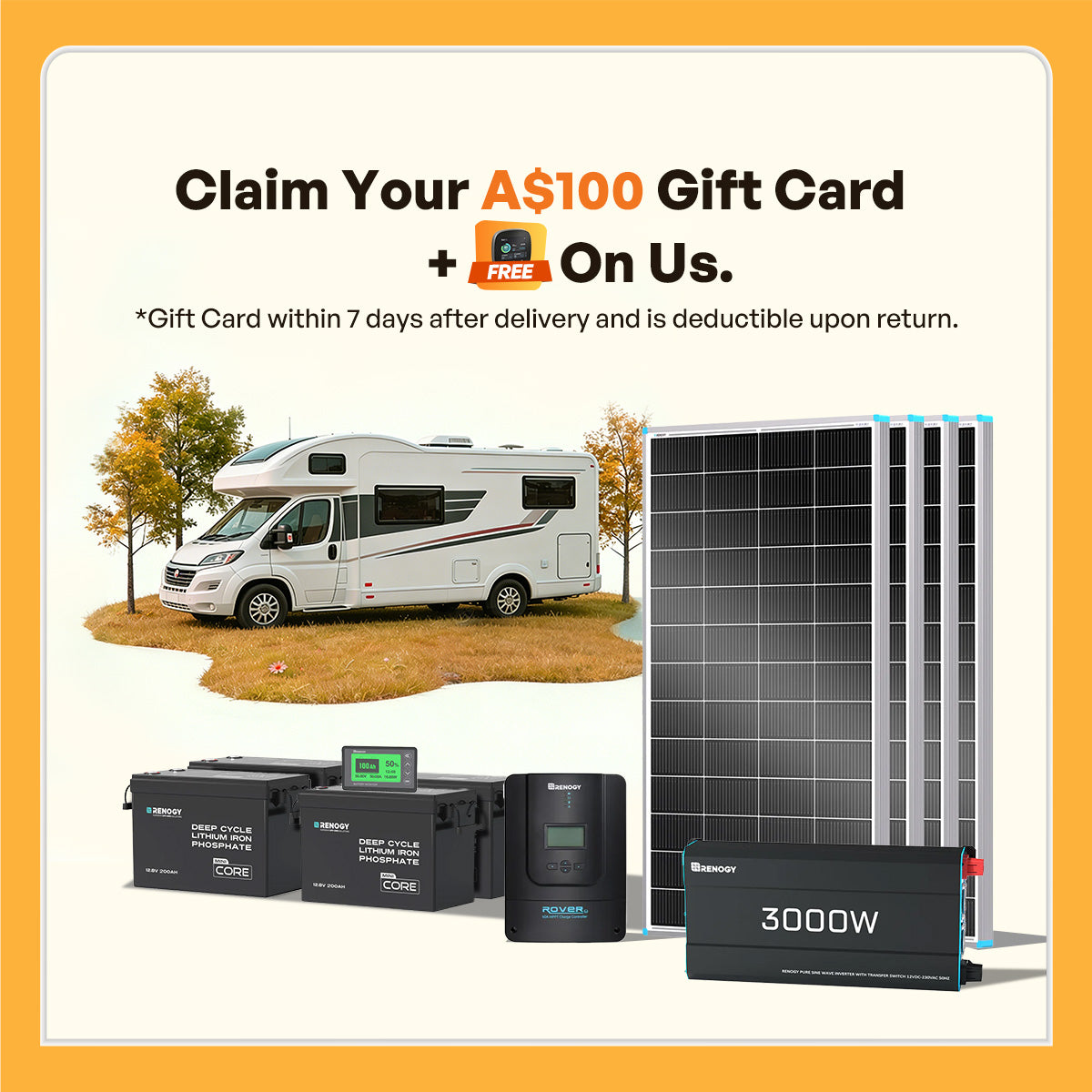 Renogy 10.24kWh Off-Grid Power Kit | 3000W Inverter, 60A MPPT