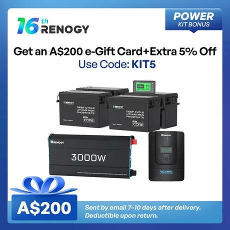 Renogy 10.24kWh Off-Grid Power Kit | 3000W Inverter, 60A MPPT