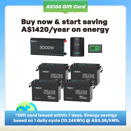 Renogy 10.24kWh Off-Grid Power Kit | 3000W Inverter, 60A MPPT