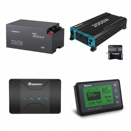 Renogy 3.07kWh Off-Grid Power Kit for Caravans & 4x4| 240Ah Battery + 2000W Inverter
