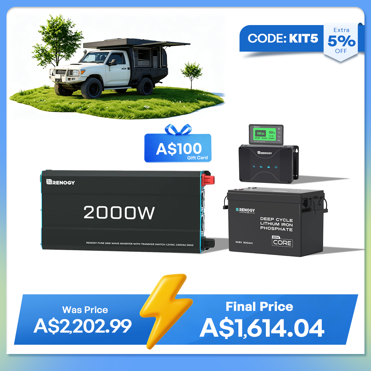 Renogy 300Ah Lithium Power Kit