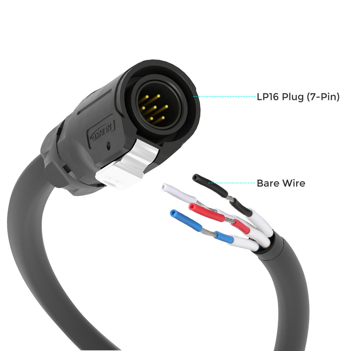 LP16 Plug (7-Pin) to Bare Wire