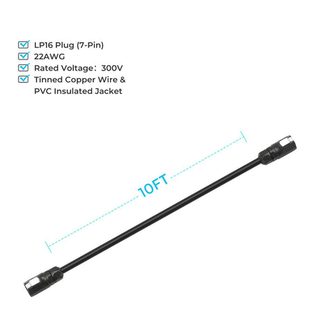 LP16 Plug (7-Pin) 10Ft/23Ft Communication Cable