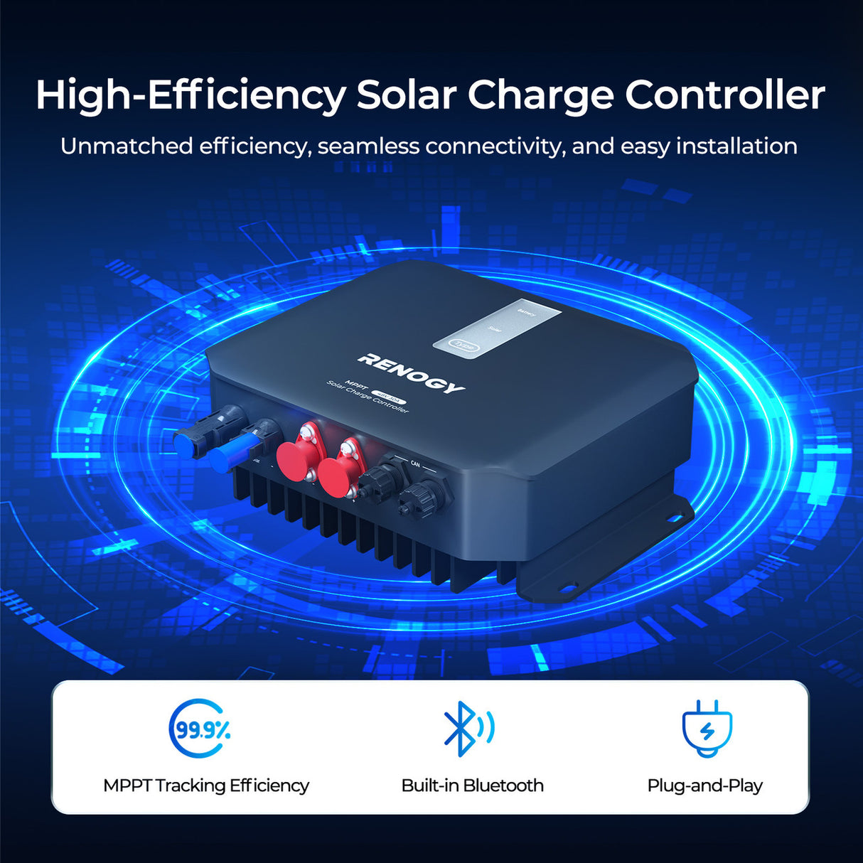 Renogy 99.99% MPPT tracking Proficiency 30A Solar Charge Controller