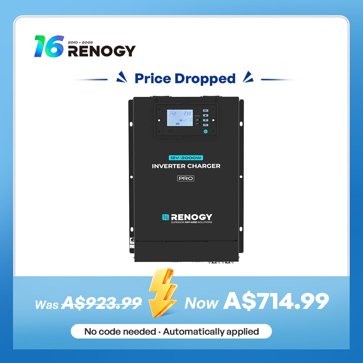 Pro 12V 2000W HF Inverter Charger