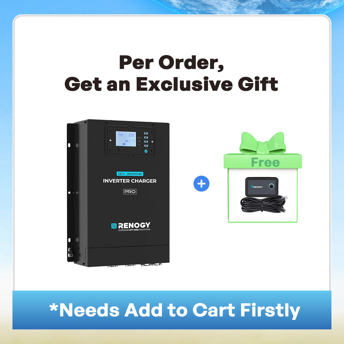 Renogy Pro 12V 3000W HF Inverter Charger