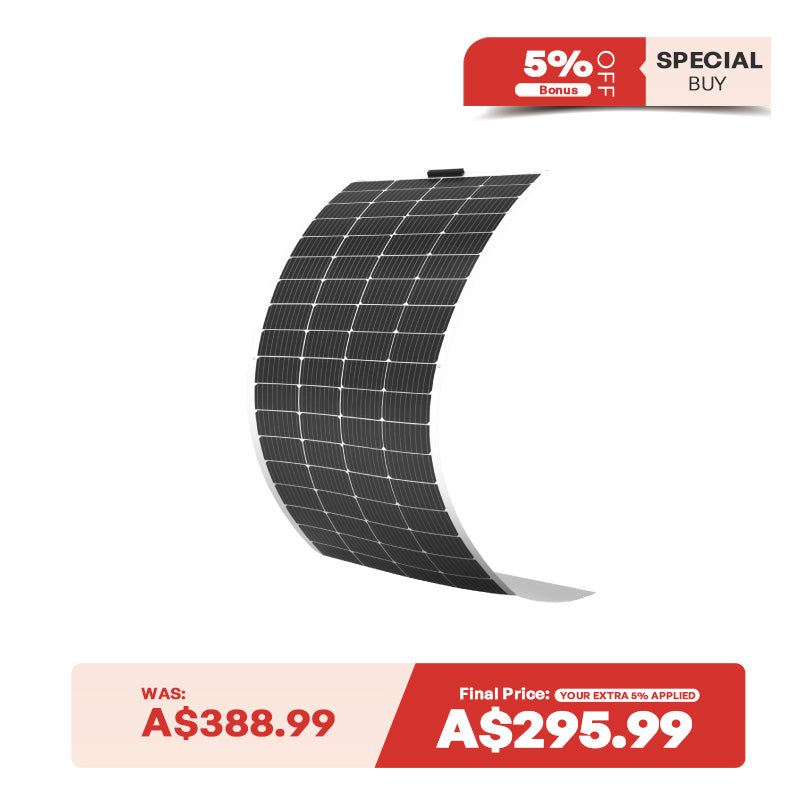 200 Watt 12 Volt Flexible and Lightweight Monocrystalline Solar Panel