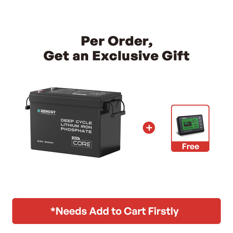 Renogy Core Mini 12.8V 300Ah Lithium Iron Phosphate Battery w/ Low-Temperature Protection