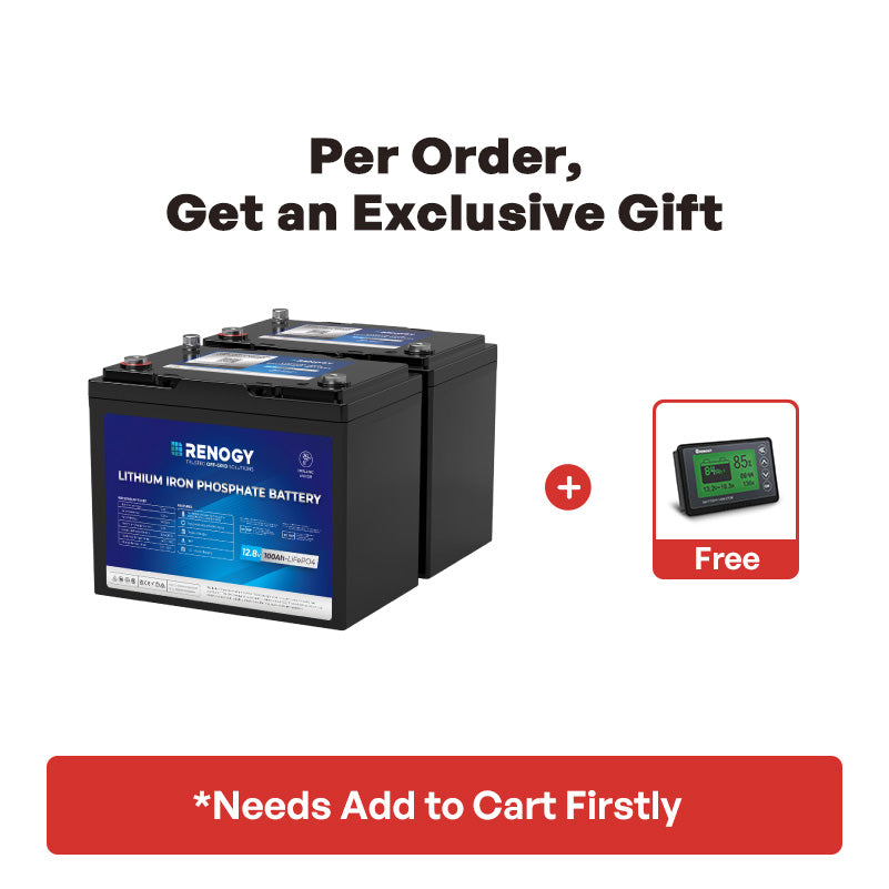 Renogy 12V 100Ah Trolling Motor Group 24 LiFePO4 Battery w/ Bluetooth