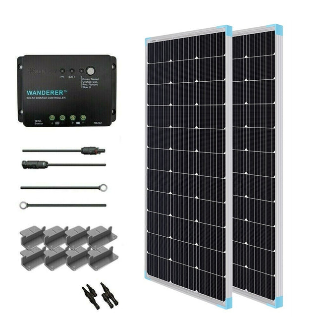200 Watt 12 Volt Monocrystalline Solar Starter Kit