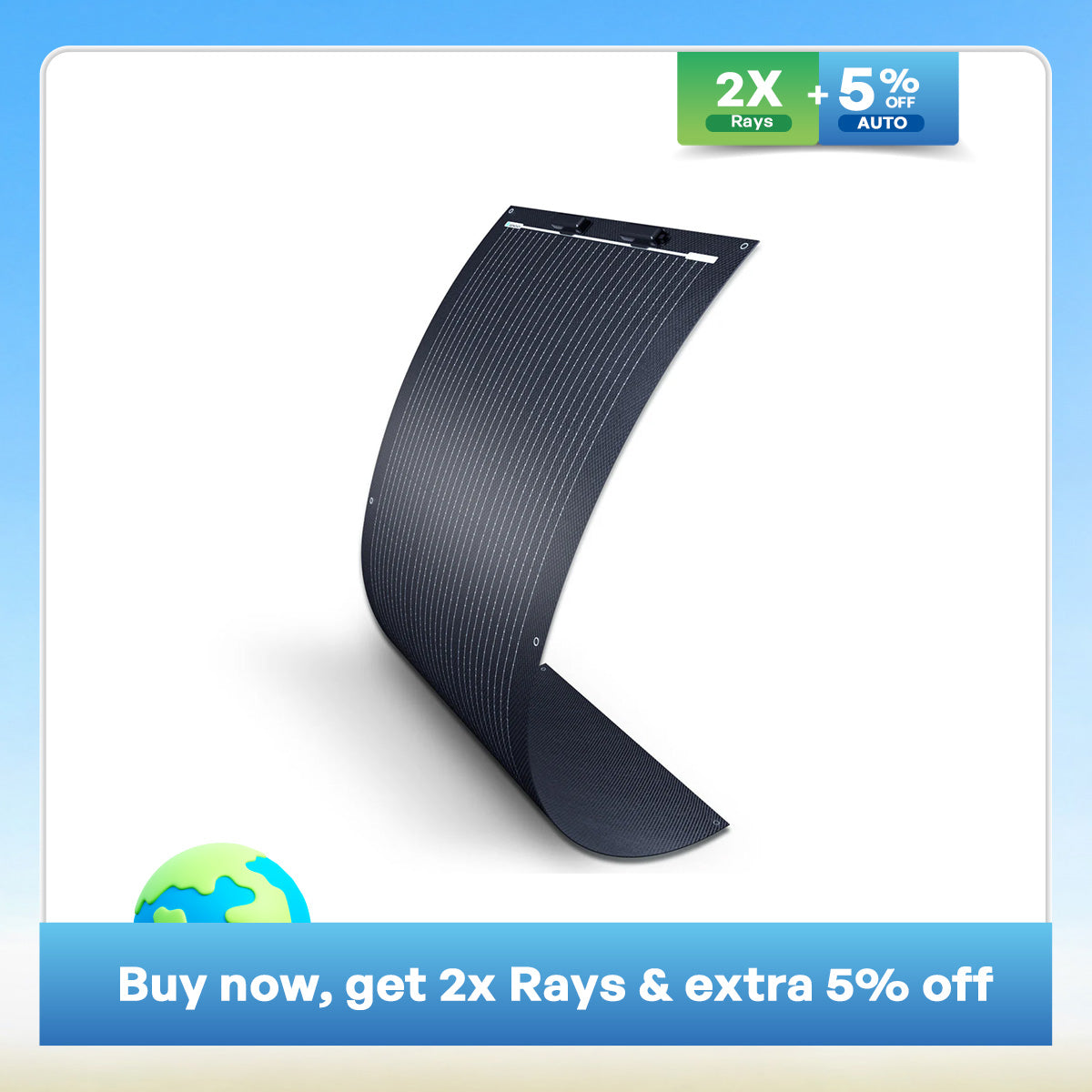 100W Black Division Lightweight Monocrystalline Solar Panel