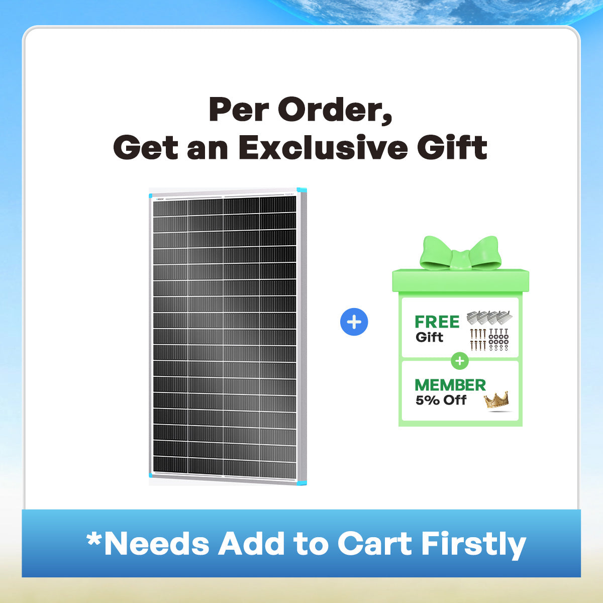 175W 16BB N-type High Efficiency Monocrystalline Solar Panel