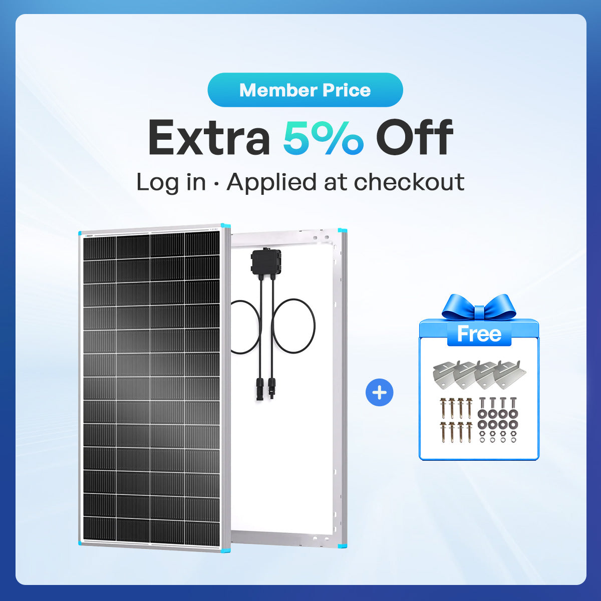 200W 16BB N-type High Efficiency Monocrystalline Solar Panel