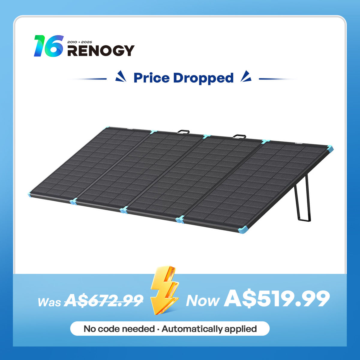 100W/220W/300W/400W Lightweight Portable Solar Panel Suitcase