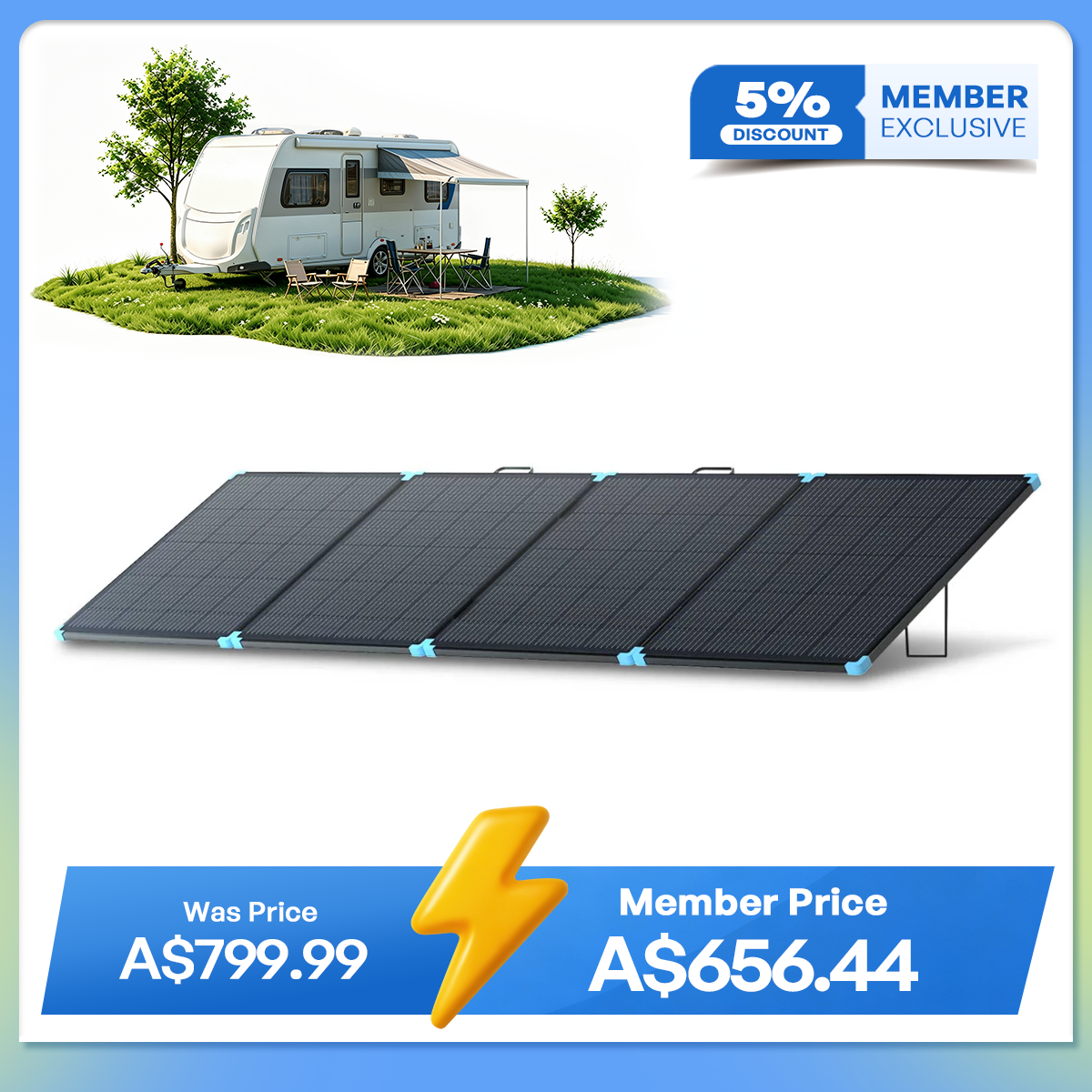 400W Lightweight Portable Solar Panel Suitcase