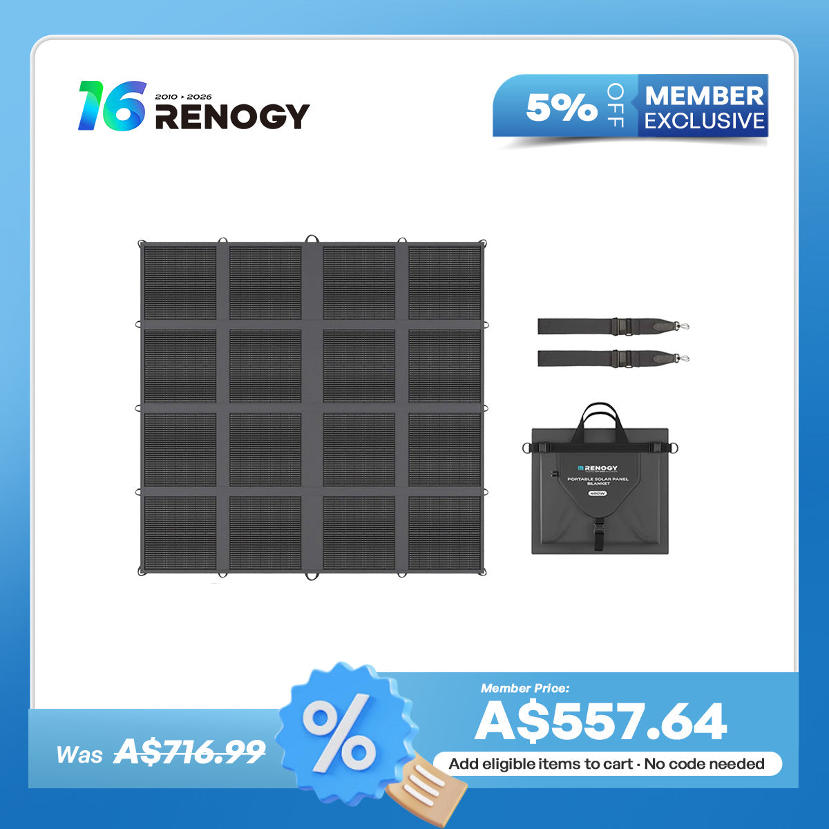 400W Lightweight N-type Portable Solar Panel Blanket